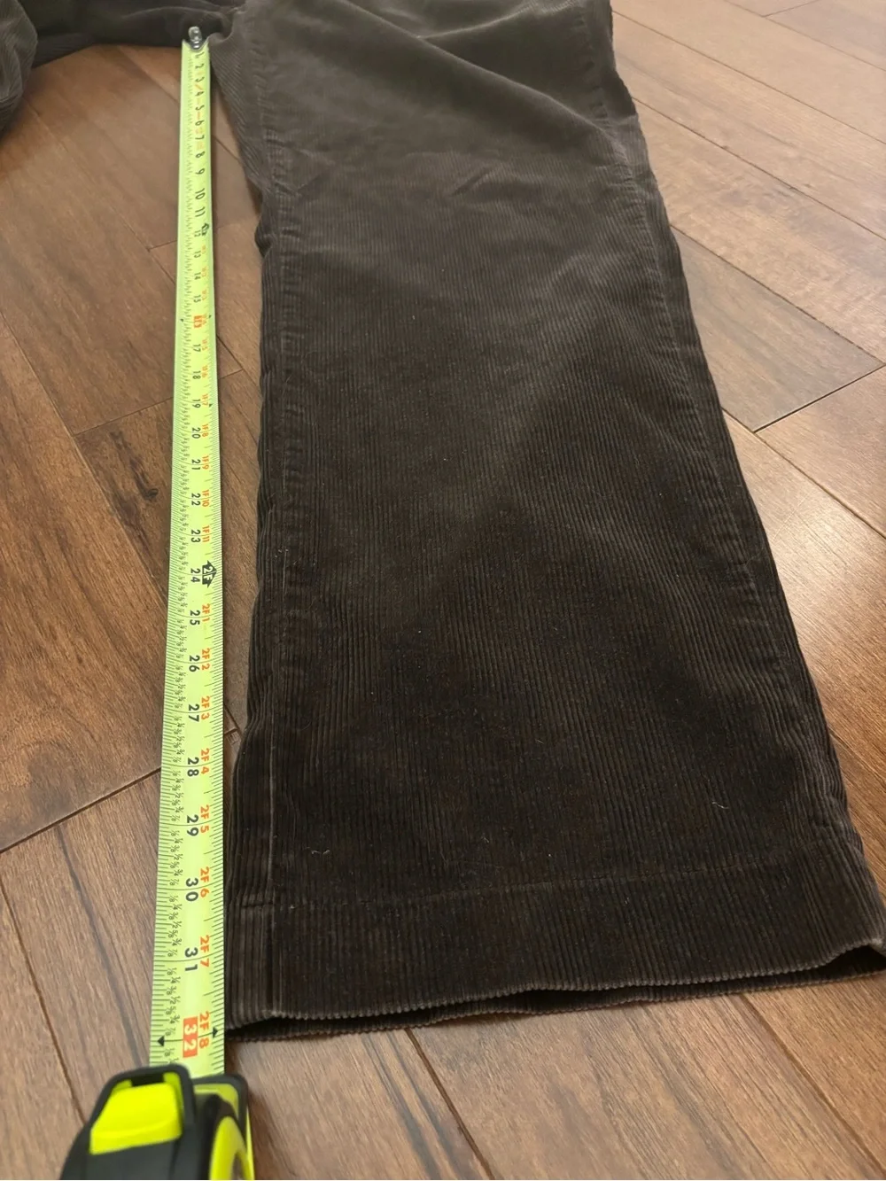 Polo Sport Ralph Lauren Corduroy Pants Mens 34 Size Brown-Missing Button
